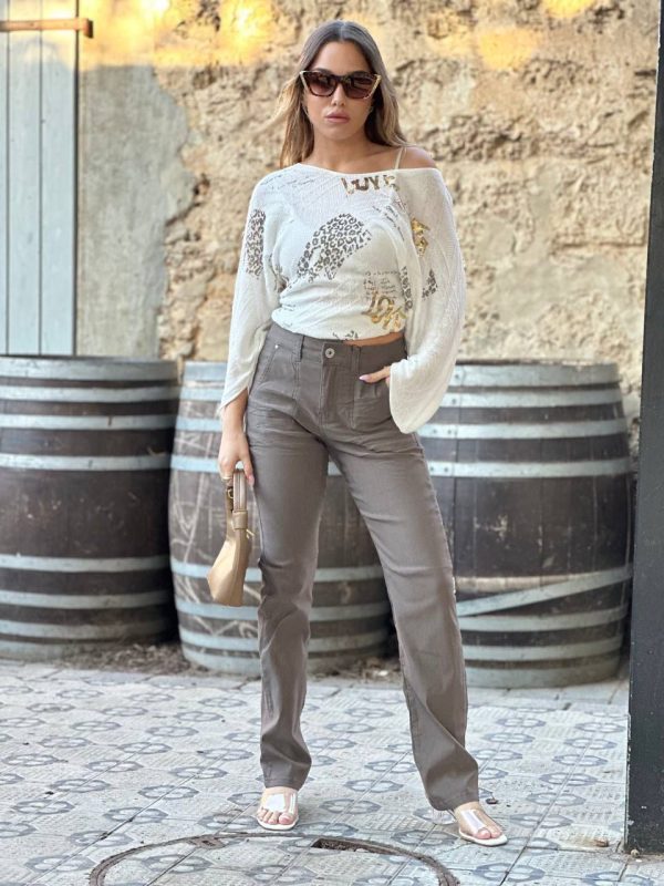 ⁦מכנס פרטו גזרה ישרה⁩ – תמונה ⁦8⁩