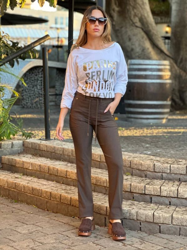 ⁦מכנס וינה גזרה ישרה⁩ – תמונה ⁦3⁩